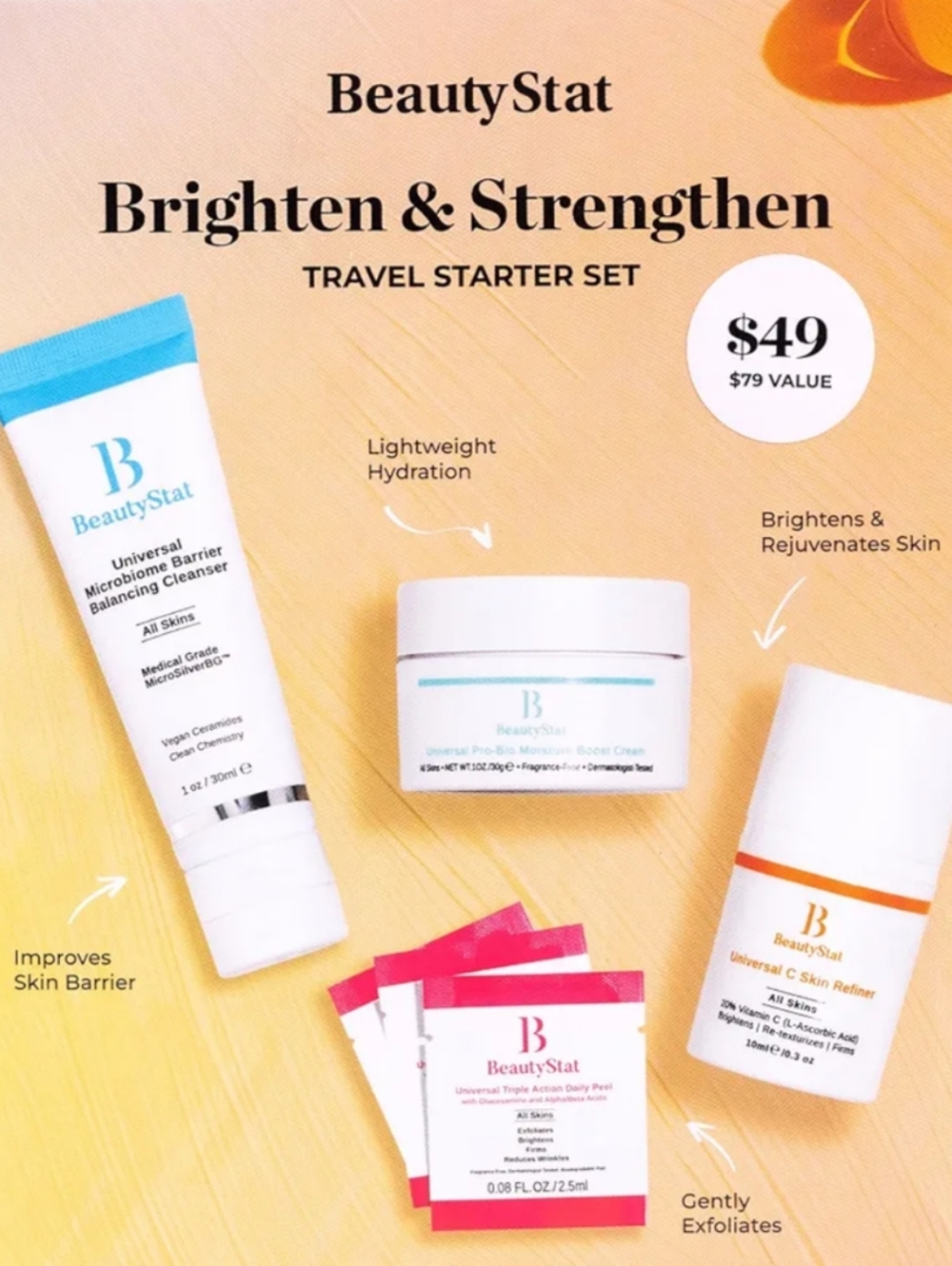 BeautyStat Brighten & Strengthen Travel Starter Kit - Picture 2 of 9